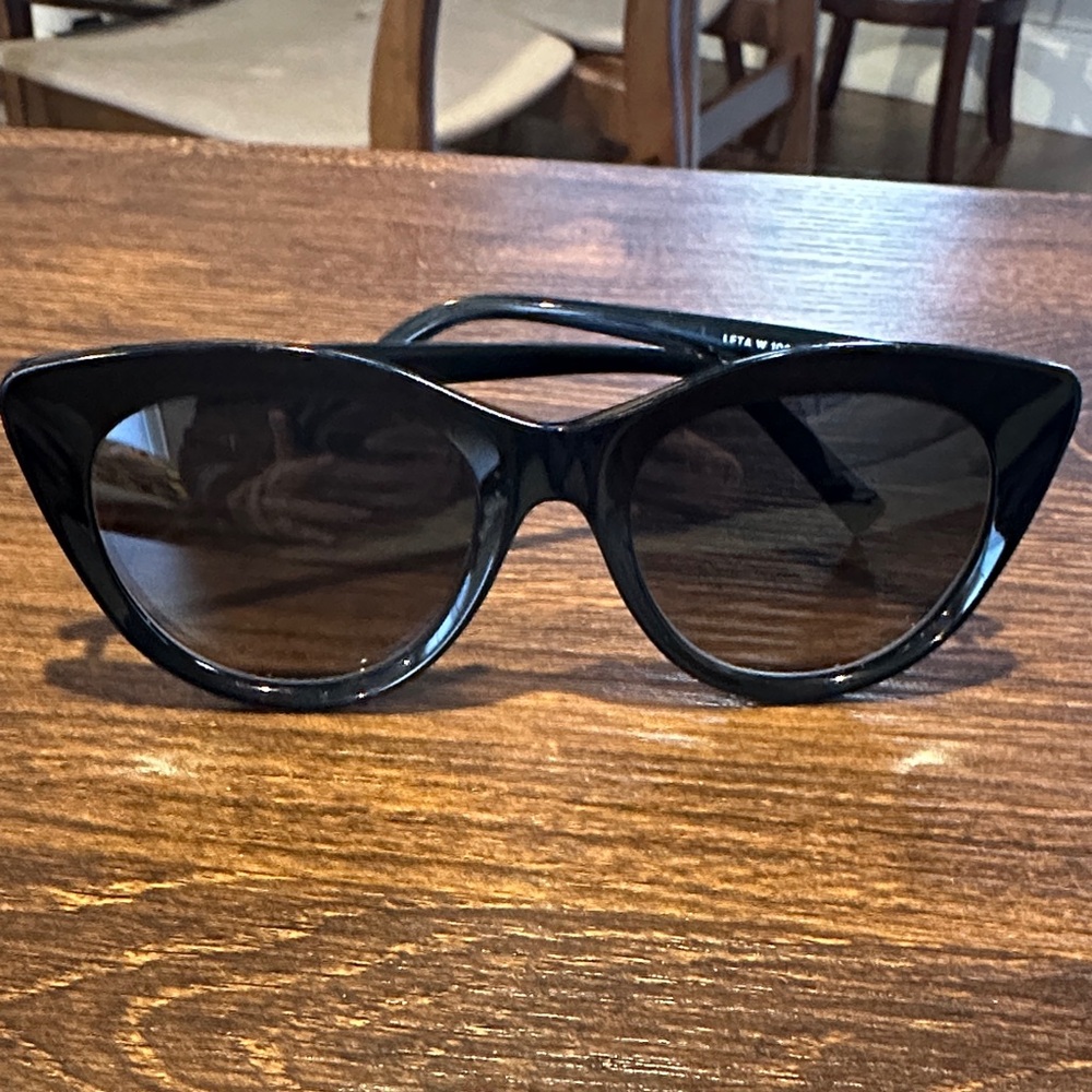 Warby Parker Glossy Black Cat-Eye Sunglasses